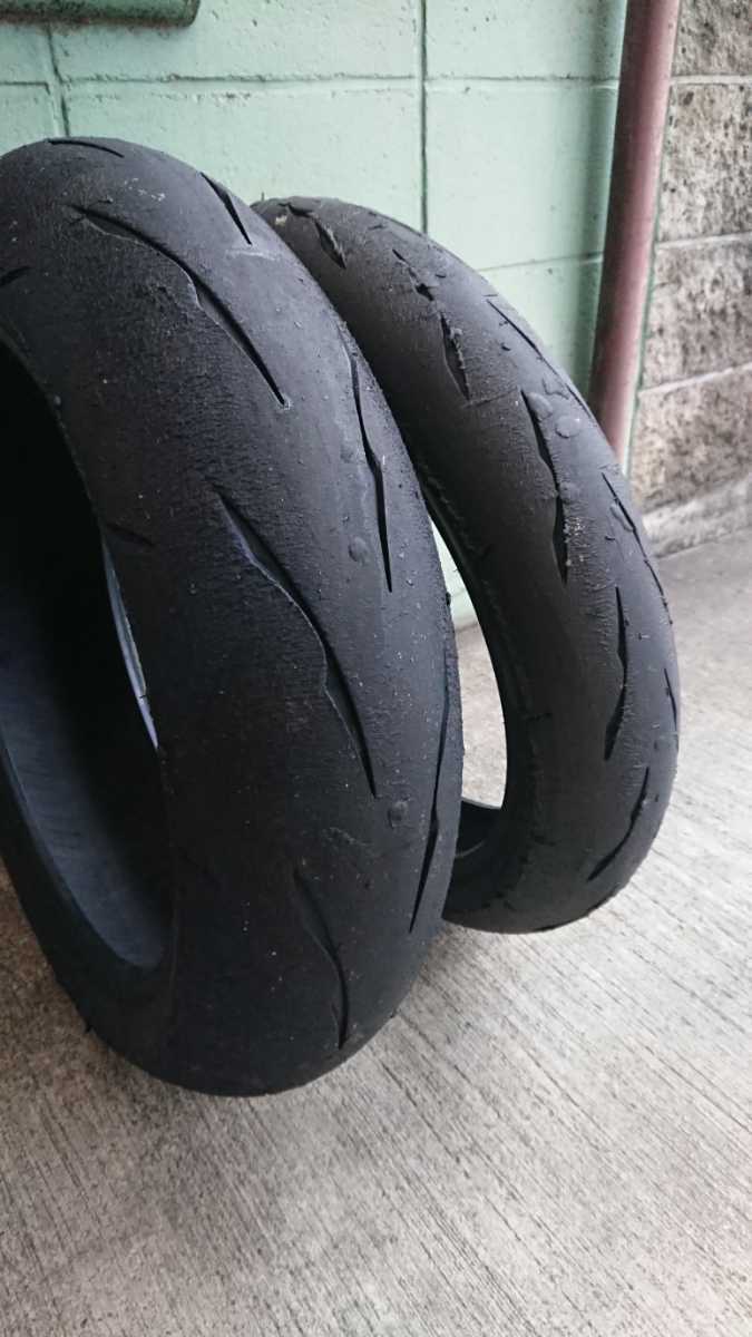 ブリヂストンバトラックスレーシングR11 前後セット 120/600R17 180