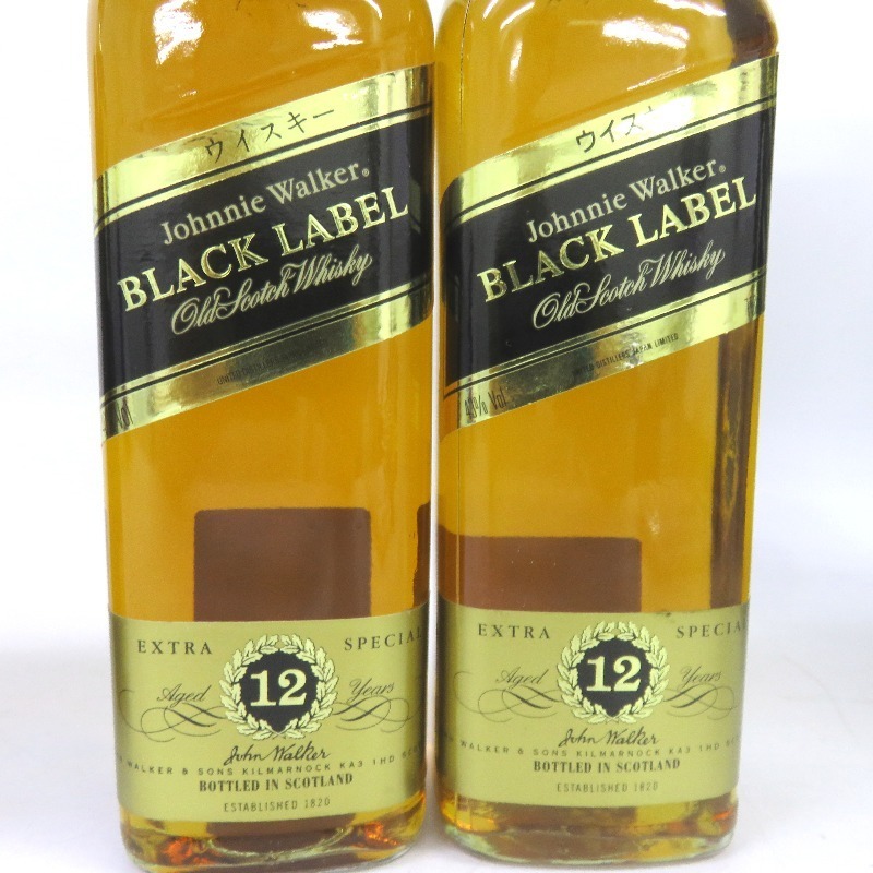 未開栓Johnnie Walker ジョニーウォーカー ブラックラベル 12年 黒金