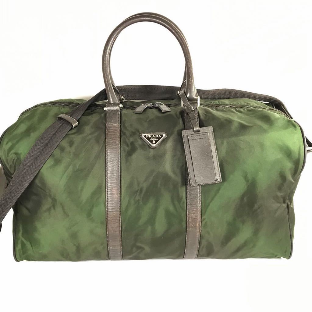 PRADA プラダ ボストンバッグ 旅行鞄 三角ロゴ ナイロン PRADA
