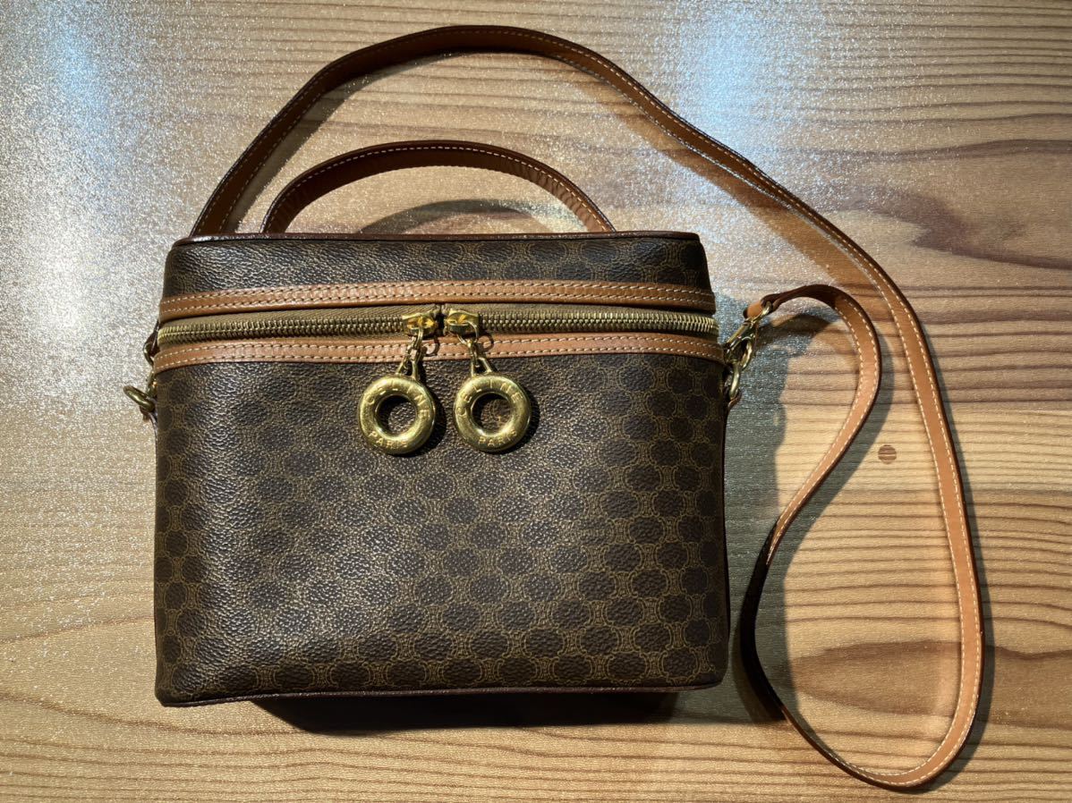 CELINE/マカダム柄/2way/美品 極美品】セリーヌ 2WAYバッグ マカダム柄 