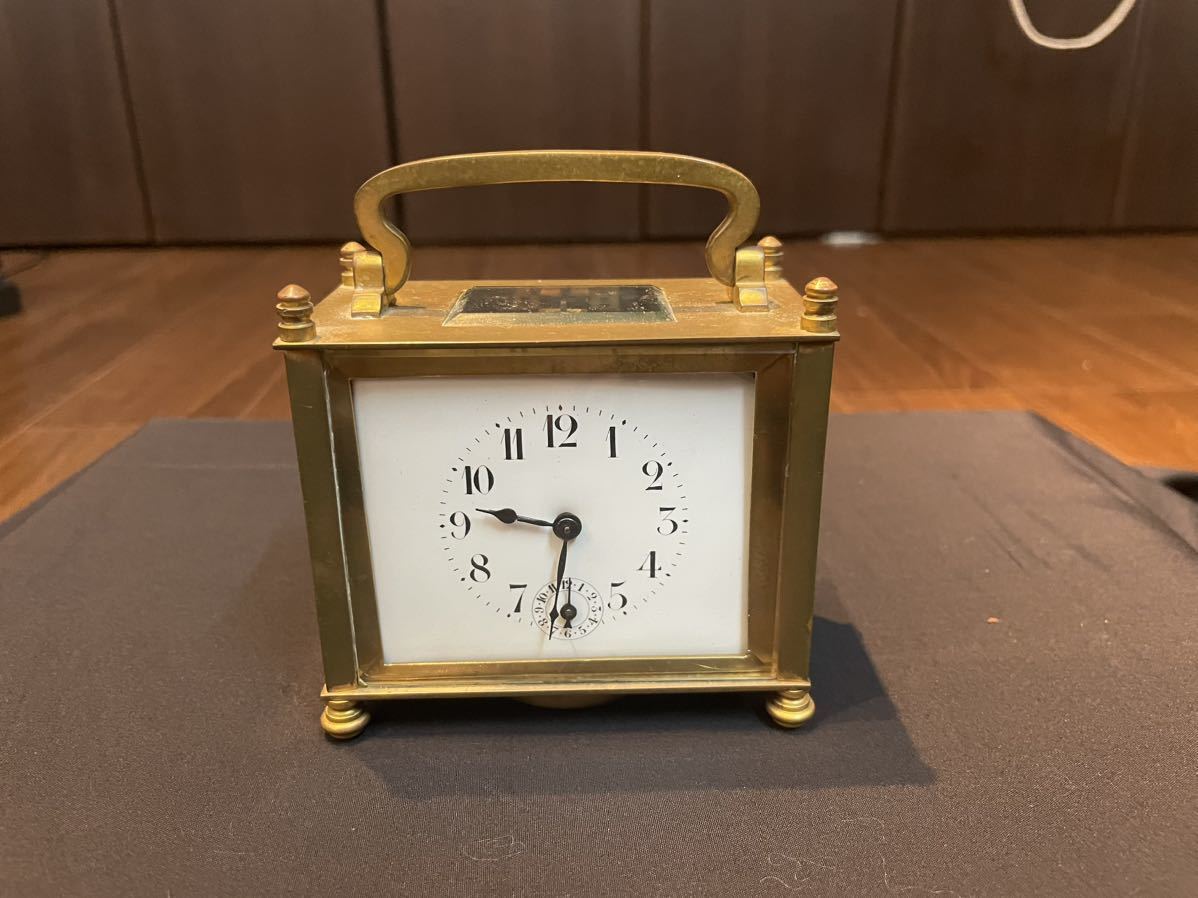 アンティーク 目覚まし時計 フランス製 手巻き 置き時計 入手困難 枕  