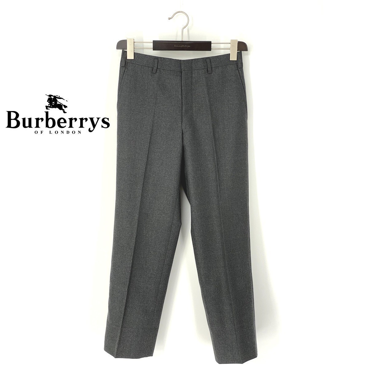 【新作入荷，新作】 A7208/ビンテージ 80s 極 春夏 BURBERRY バーバリー ウール 無地 金ボタン テーパード スラックス パンツ A3 160 灰色/メンズ スーツ用(ボトムス)｜売買されたオークション情報、yahooの商品情報をア 男性用
