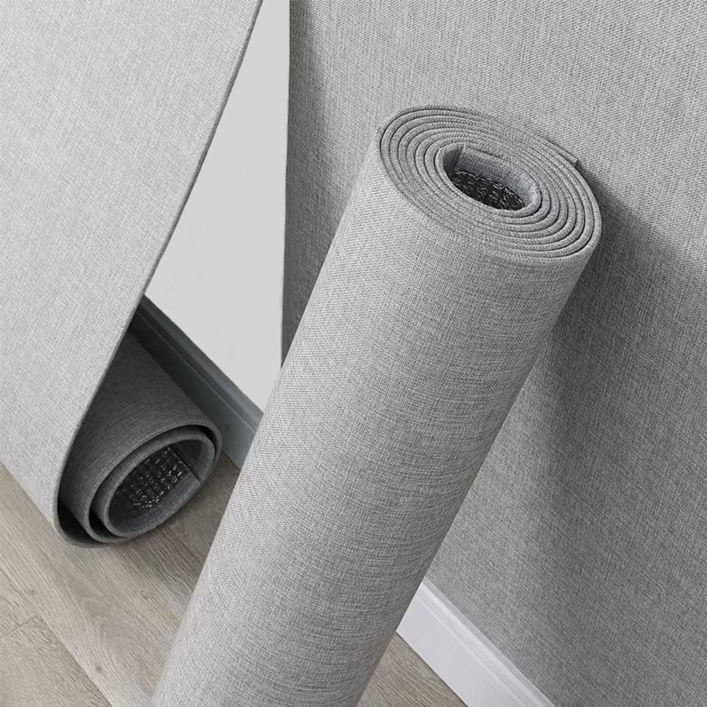 新品，送料無料 Bcrio 壁紙 無地 リネン生地 織物調 高級縞模様 厚手5.5mm 衝突防止 防水 防カビ 耐熱 簡単な貼付 DIY 65cm 500cm ライトグレー(壁紙、クロス)｜売買されたオークション情報、yahooの商品情報をアー 内装材料一般