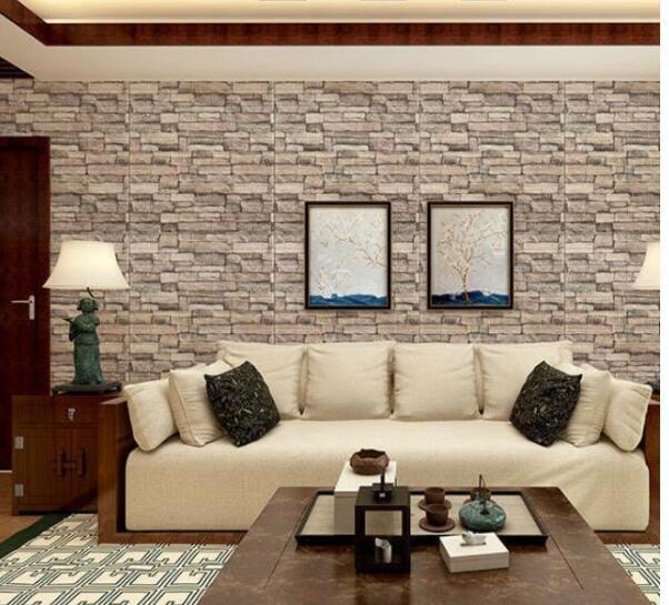 50枚 70cm×70cm 背景壁 3D立体レンガ模様壁紙 防水 汚い防止 50