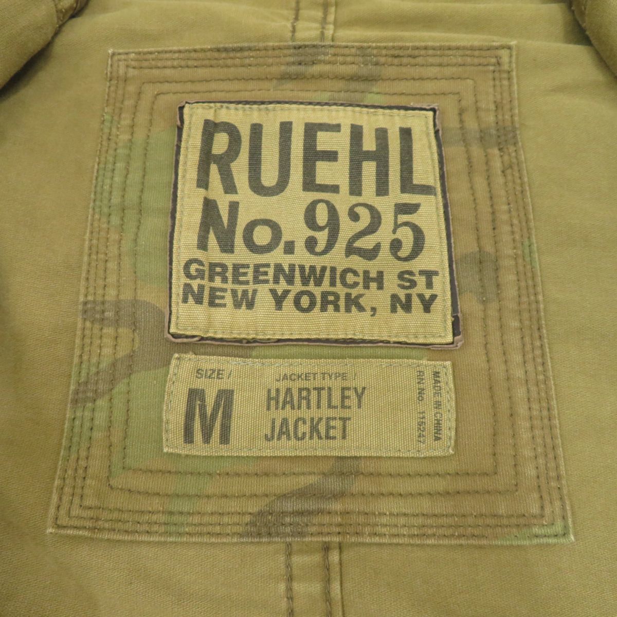 130 RUEHL No.925 ルールナンバー ミリタリージャケット Mサイズ ※中古 