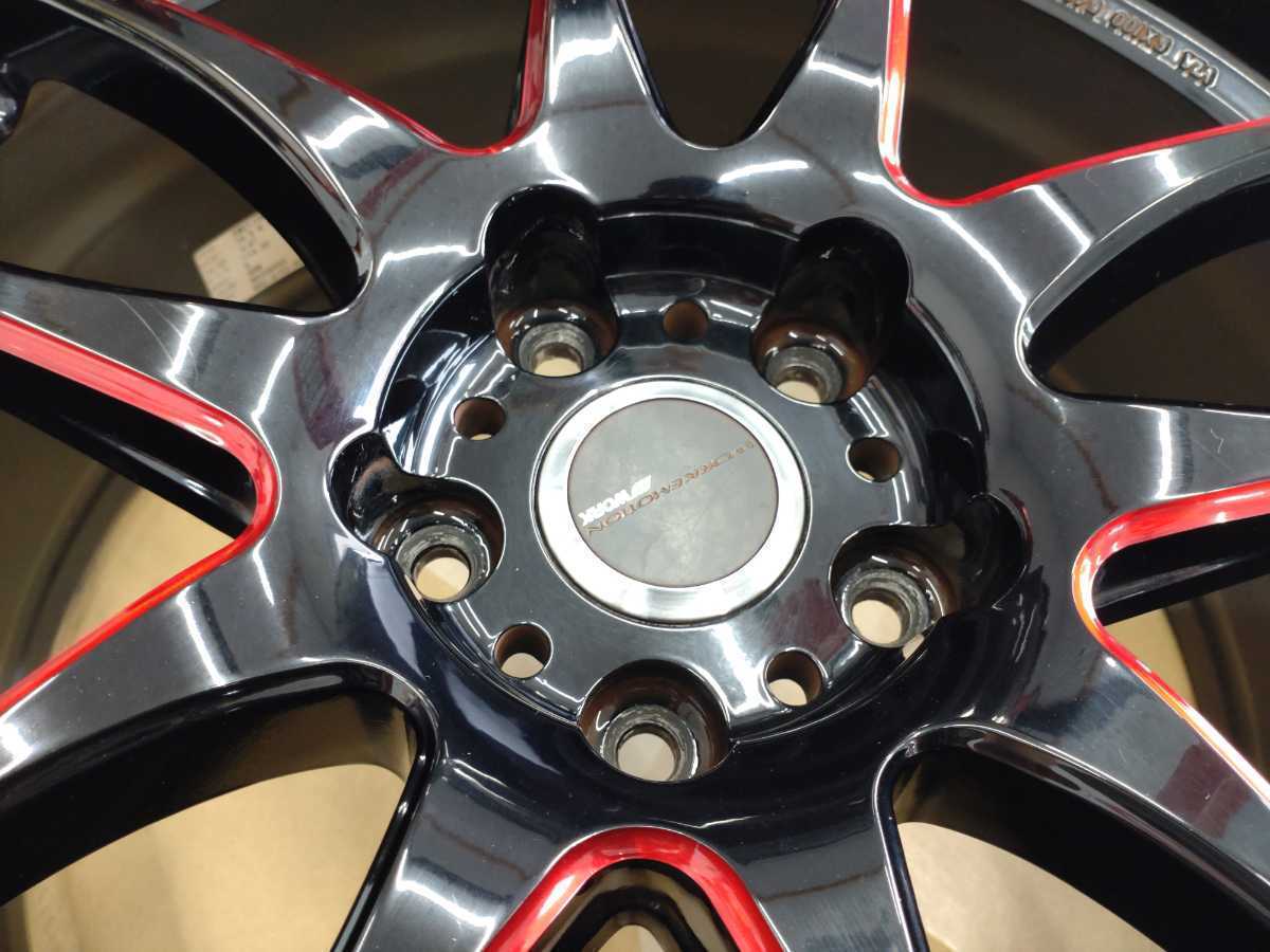 WORK EMOTION CR kiwami kurenai 紅 18インチ 8.5J+47 114.3 ホイール4 