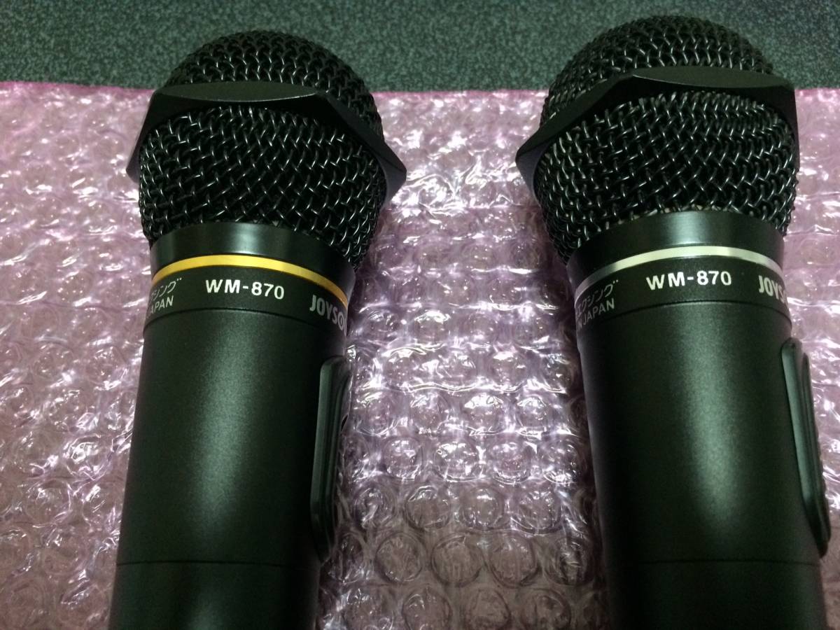 美品☆JOYSOUND電波式ワイヤレスマイク2本セットWM-870×2☆ 美