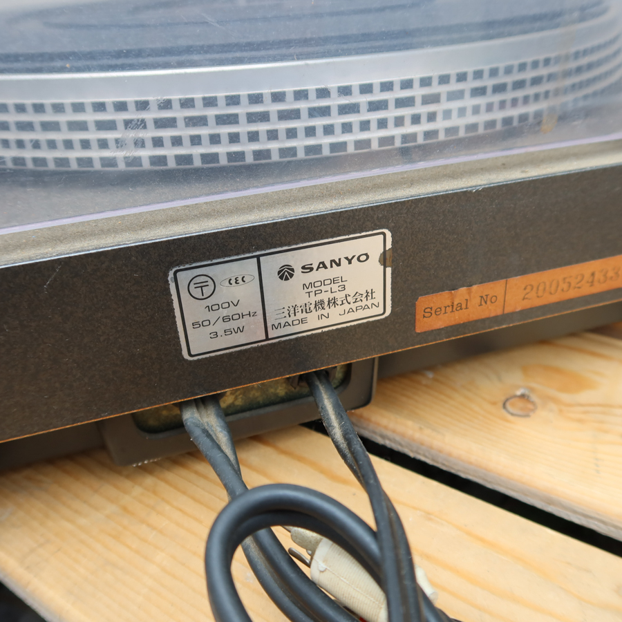 SANYO OTTO ターンテーブル レコードプレイヤー TP-L3 通電確認済み 