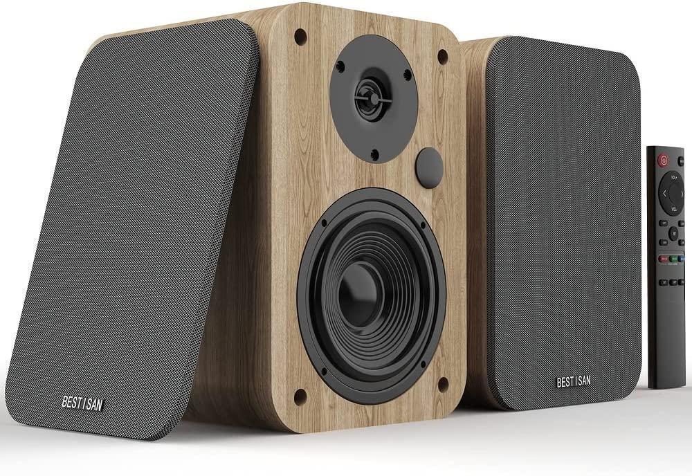 アクティブ スピーカー 木目調 ブックシェルフ Bluetooth ミニコンポ