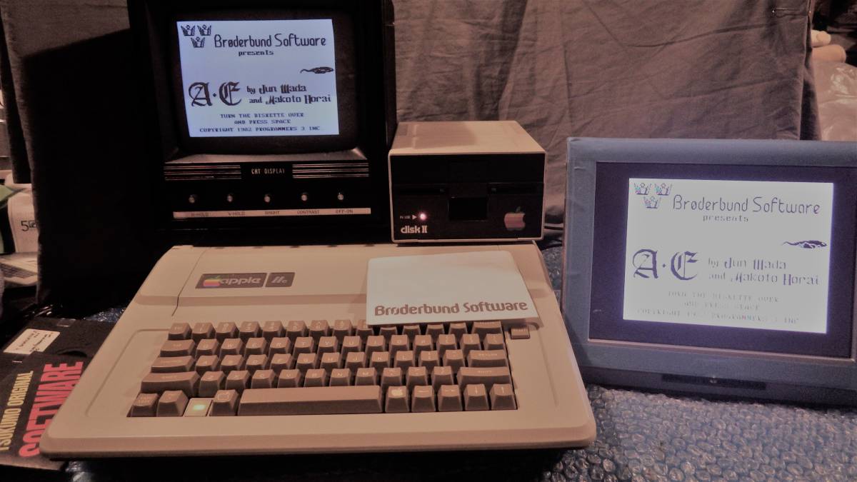 AppleIIe Apple IIe 通常動作 確認！ 内部画像、動作確認画像あり