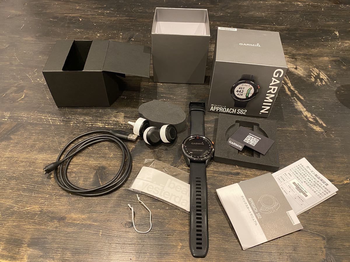 大人気，お買い得 GARMIN ガーミン APPROACH アプローチ S62 GPSゴルフウォッチ CT10 ３個付きApproach ゴルフナビ BLACK(GPSナビ)｜売買されたオークション情報、yahooの商品情報をアーカイブ公開 - オークファン GPSナビ