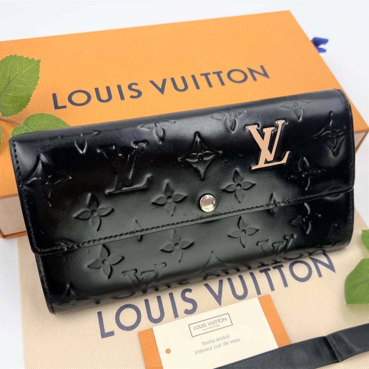 1円～☆極美品☆ LOUISVUITTON ポルトフォイユ サラ 男女 ヴェルニ2 