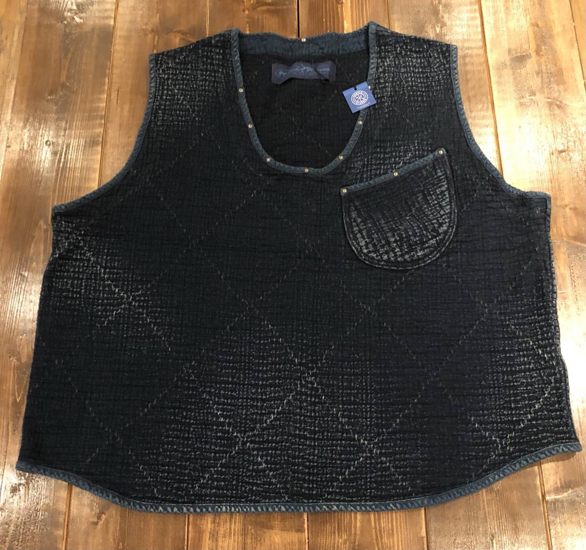 SASHIKO PULLOVER VEST ポータークラシックの刺し子プルオーバーベスト 