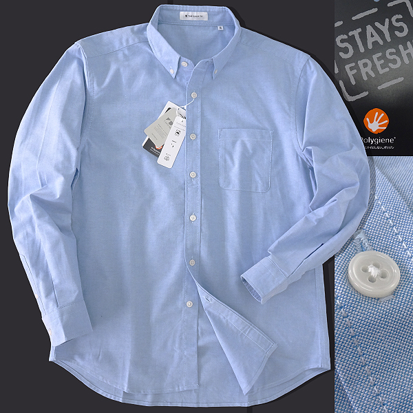 新品 タケオキクチ 7DAYS オックスフォード BD シャツ L 青 【I45078】 抗菌防臭 THE SHOP TK メンズ オールシーズン ボタンダウン タケオキクチ | TAKEO オックスフォード」に該当するメンズのシャツ&frasl;ブラウス（ブルー The Tyrwhitt