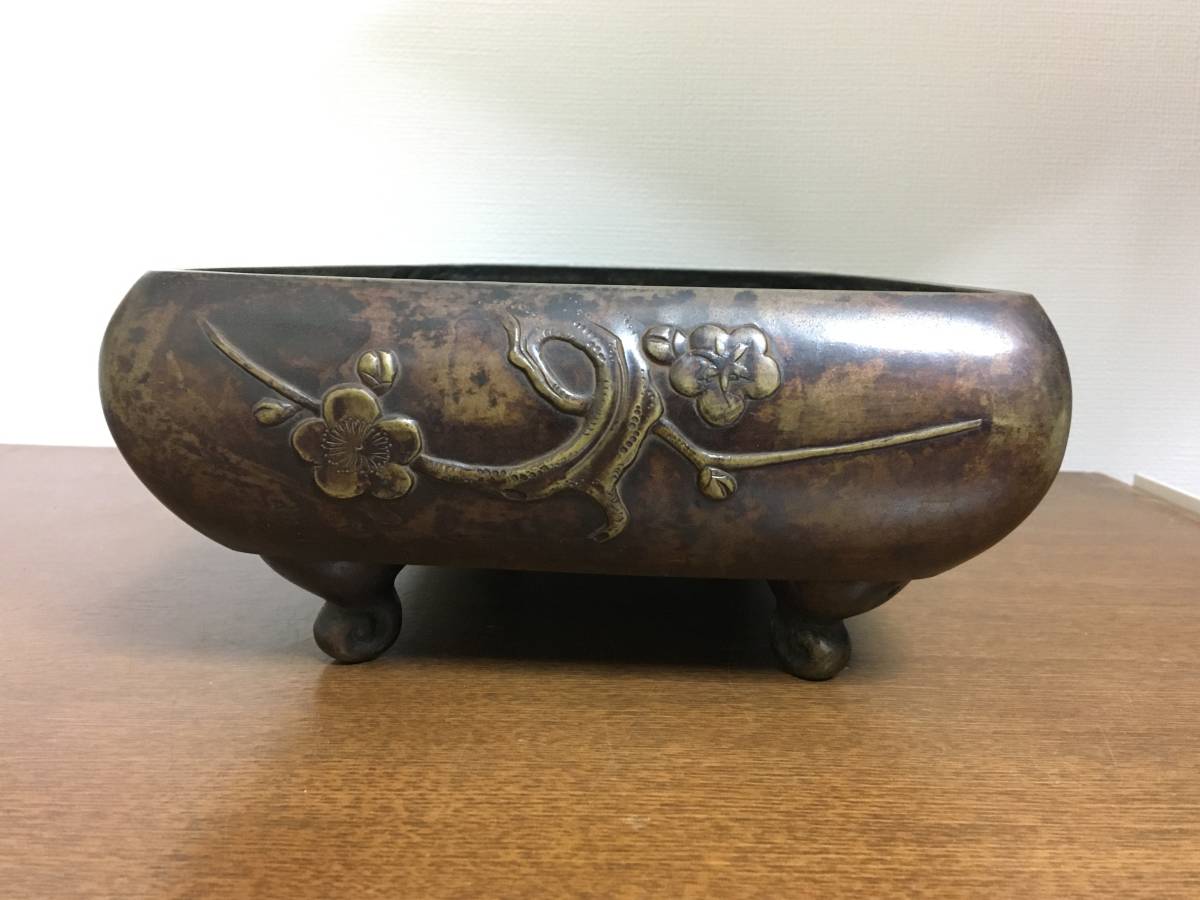 火鉢 古道具 茶道具 真鍮 1円～ 煎茶 当時物 時代 骨董品 灰道具 一対