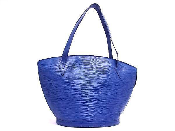 1円 LOUIS VUITTON ルイヴィトン M52265 エピ サンジャック ショッピング トート ショルダーバッグ 肩掛けかばん ブルー系 AD6216fN