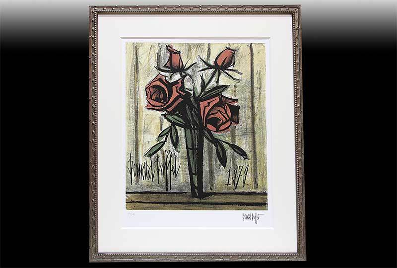 新作，人気】 ベルナール・ビュッフェ「Roses 33/150」
