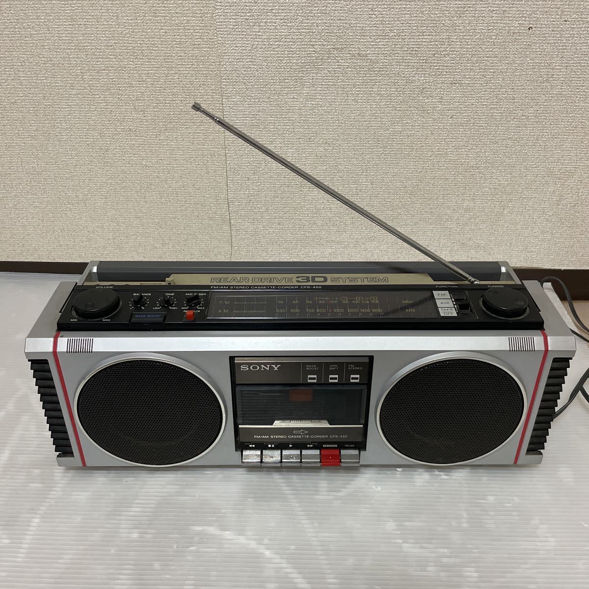 SONY ソニー ステレオカセットコーダー ラジカセ CFS-450 当時物 昭和