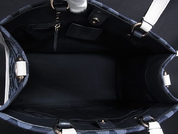 1円 ■新品■未使用■ COACH コーチ C2826 デンプシー シグネチャー ジャガード 2WAY ハンドバッグ ショルダー ネイビー系 AD4692fN C2826 コーチ COACH(コーチ) Signature Jacquard With