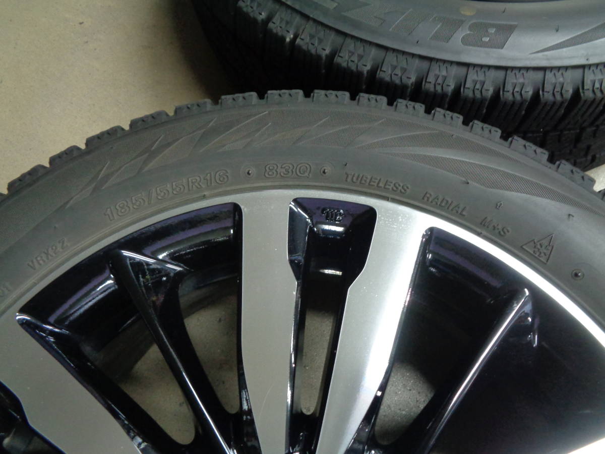 ホンダフィットRS GK5純正ホイール☆ブリヂストン ブリザックVRX2☆185