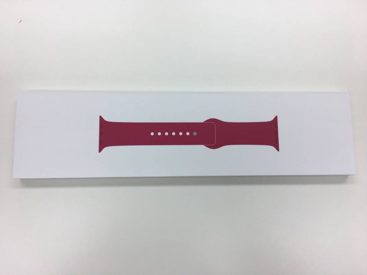 3.送料無料 新品未開封品 apple watch純正品バンド 42mm/44mm/45mmケース用 ポメグラネイトスポーツバンド - MWUN2FE/A アップル　正規品