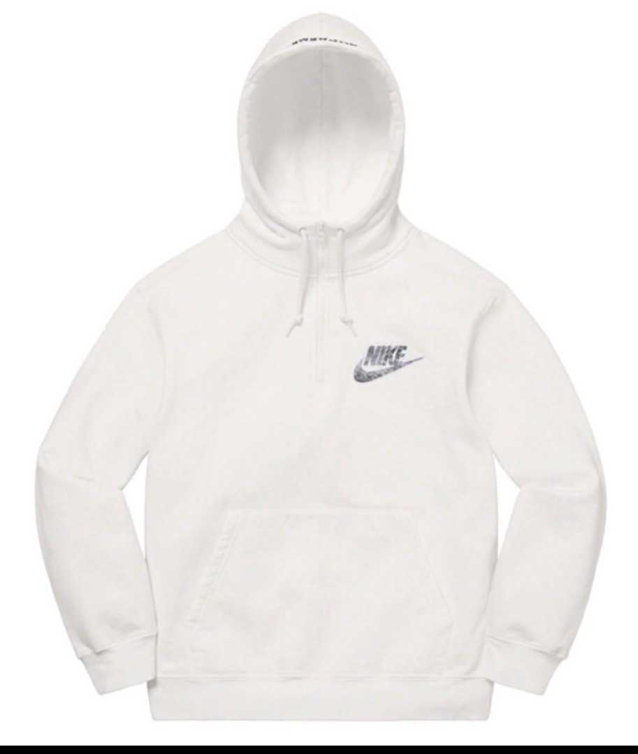 シュプリーム Hooded Sweatshirt ナイキ Supreme Zip NIKE SUPREME Up Nike パーカー ホワイト | Half 21SS パーカー&frasl;L&frasl;ナイロン&frasl;WHT&frasl;無地&frasl;CW9695-487