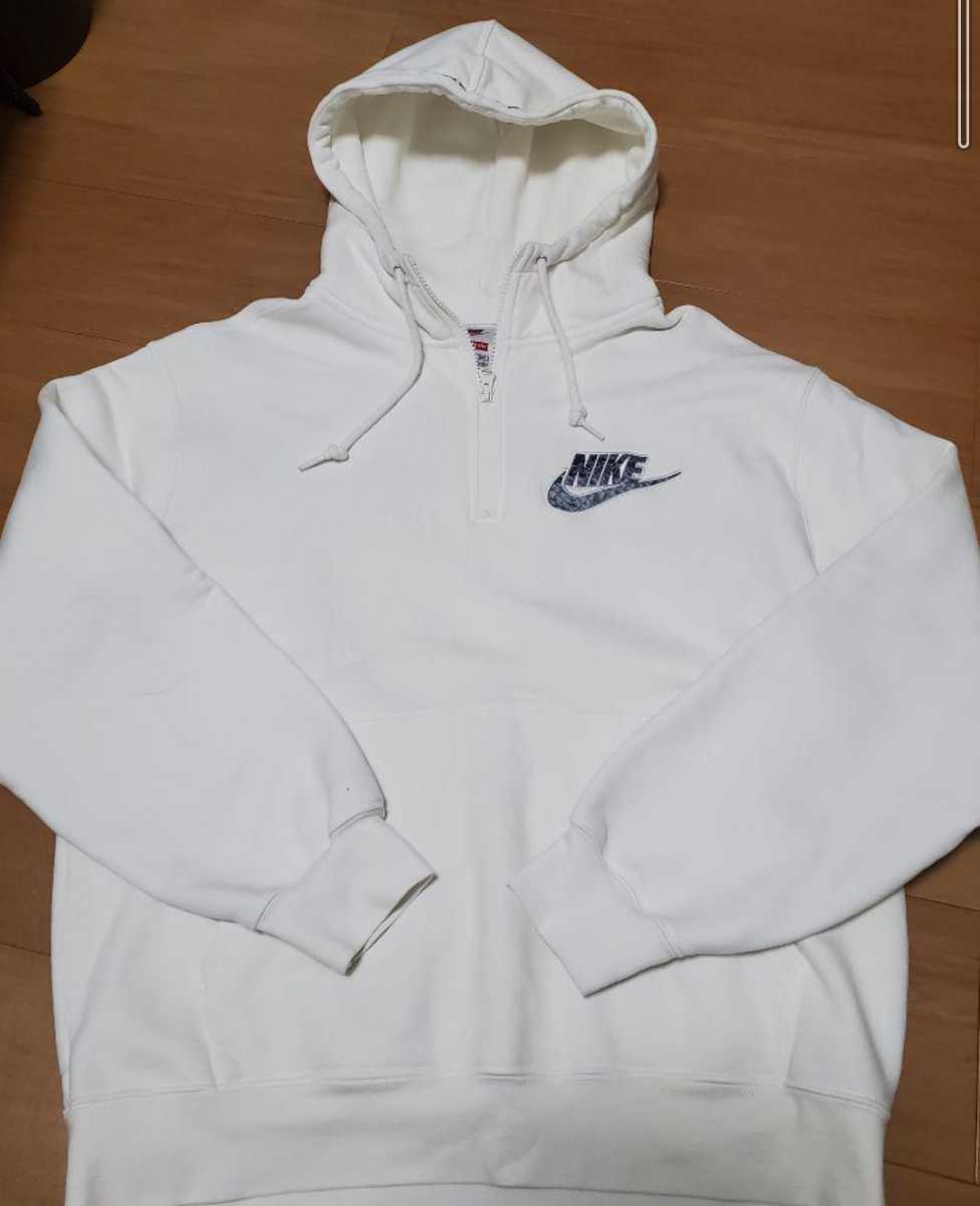 シュプリーム Hooded Sweatshirt ナイキ Supreme Zip NIKE SUPREME Up Nike パーカー ホワイト | Half 21SS パーカー&frasl;L&frasl;ナイロン&frasl;WHT&frasl;無地&frasl;CW9695-487
