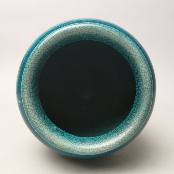 花瓶 花器 壺 フラワーベース 陶器 染付 希少 レア 花柄 青 範山 有田焼