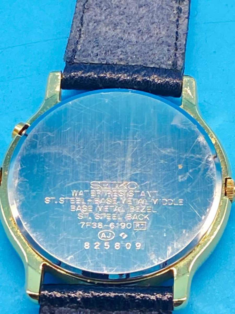 Aページ 納期8月頃まで 最新作，お得 K118〔ジャンク品〕 SEIKO セイコー 7F38-6190 メンズ