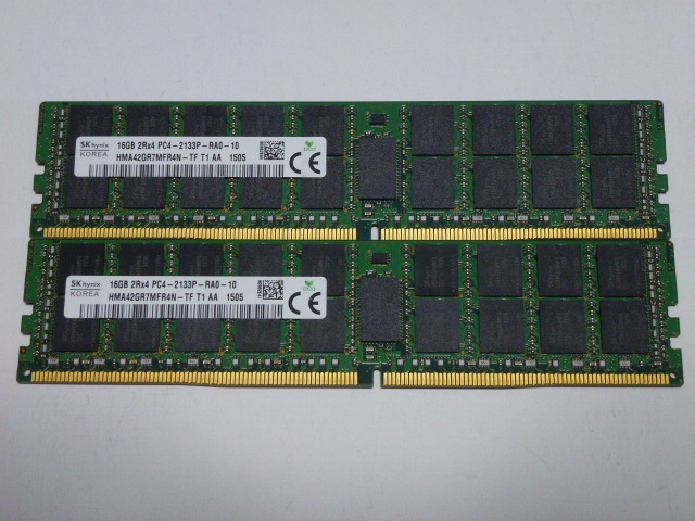 メモリ サーバーパソコン用 1.20V SK hynix PC4-17000P DDR4-2133P ECC Registered ...
