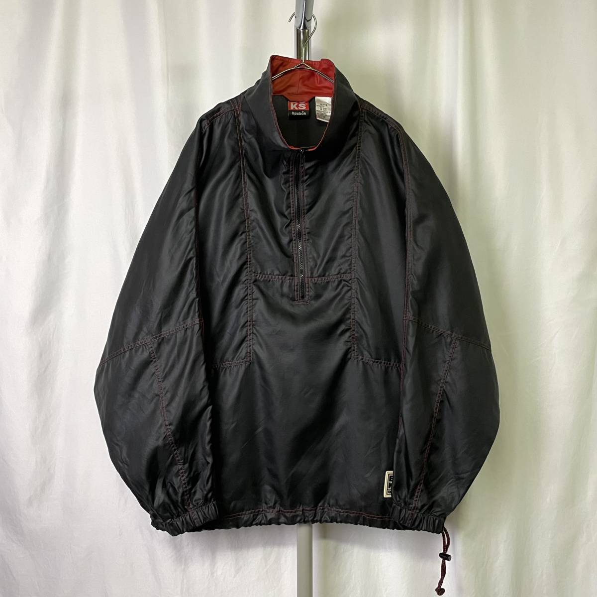 90s Reebok BOKS ナイロン ジャケット XL ビッグサイズ ブラック 黒 
