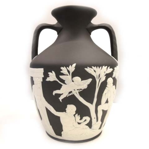 希少 ウェッジウッド ジャスパー ポートランドベース ポートランドの壺