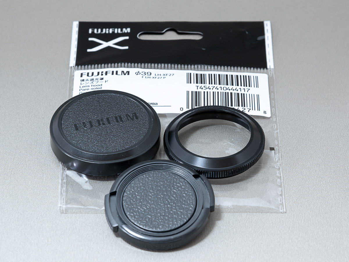 富士フイルム XF27mmF2.8 用 レンズフード LHXF27 レンズフードキャップ LHCP27 おまけレンズキャップ 品(その他