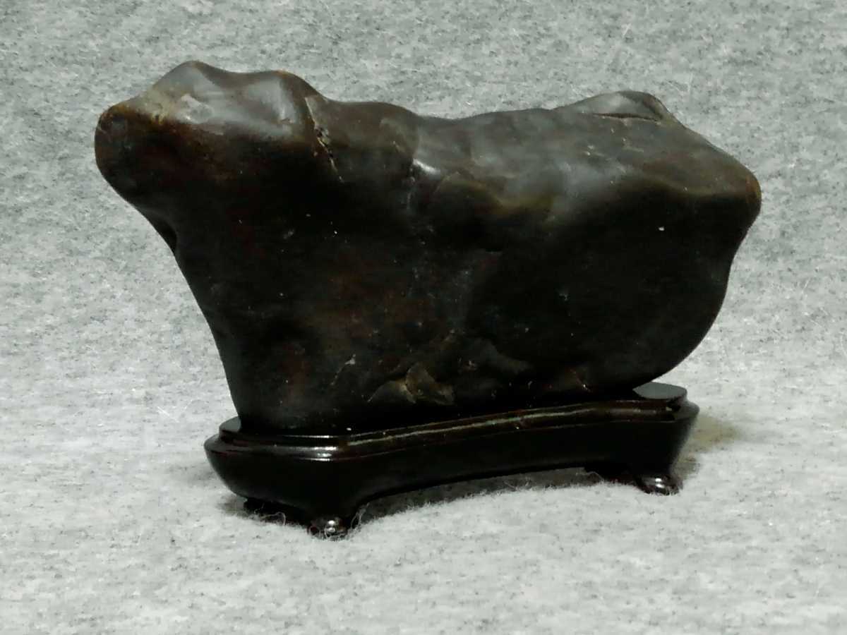 天然石 鑑賞石 盆石 黒色系加茂川真黒石 水石 盆石 鑑賞石 : - | 加茂川石