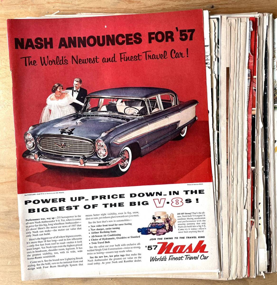 ◆まとめて50枚入り・1940年代～1960年代◆自動車・ガソリン・オイル関連、雑誌広告/＜LIFE・ライフ誌＞■自動車広告/ポスター