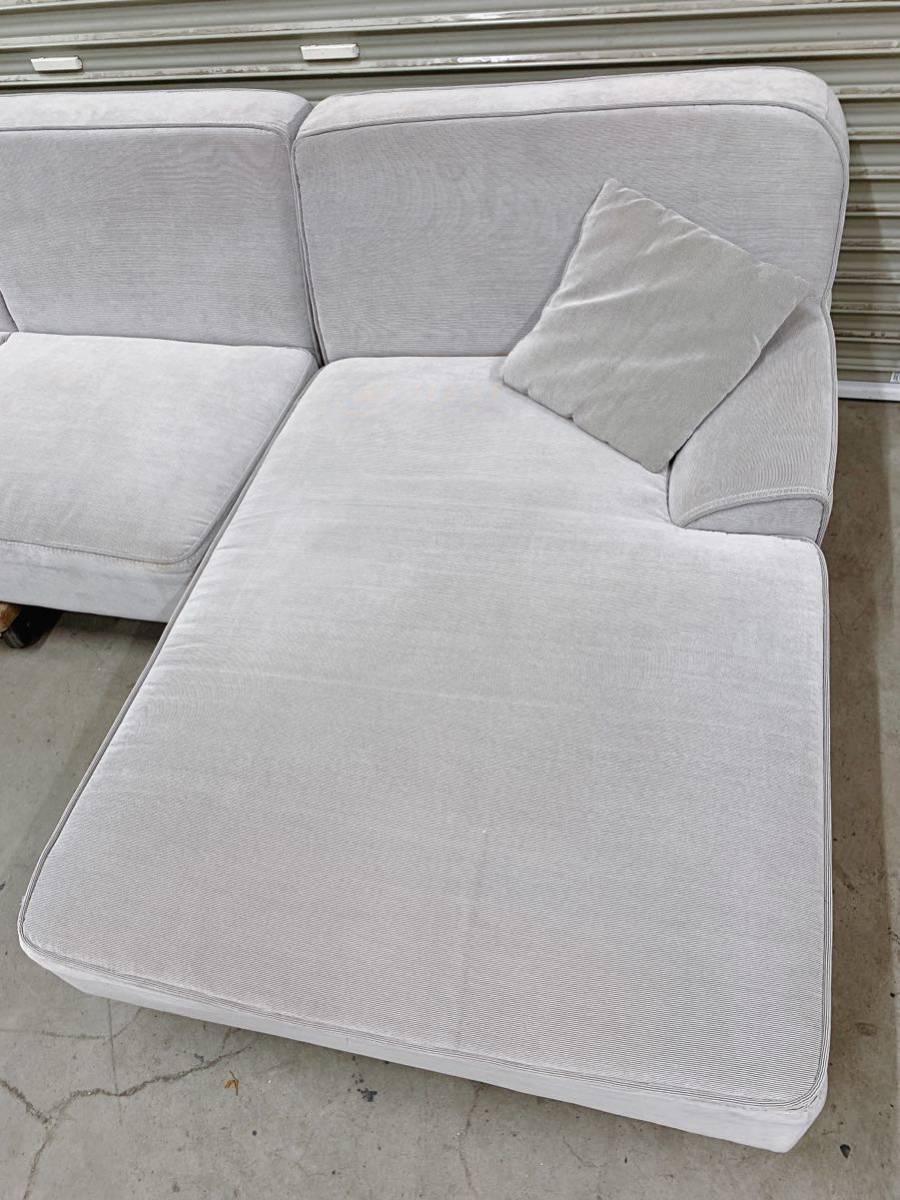 中古 Modern Deco モダンデコ ソファ 3人掛け グレー インテリア 脚 