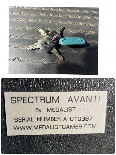 通電確認様！メダリスト社 ダーツマシン SPECTRUM AVANTI Elite 鍵4本