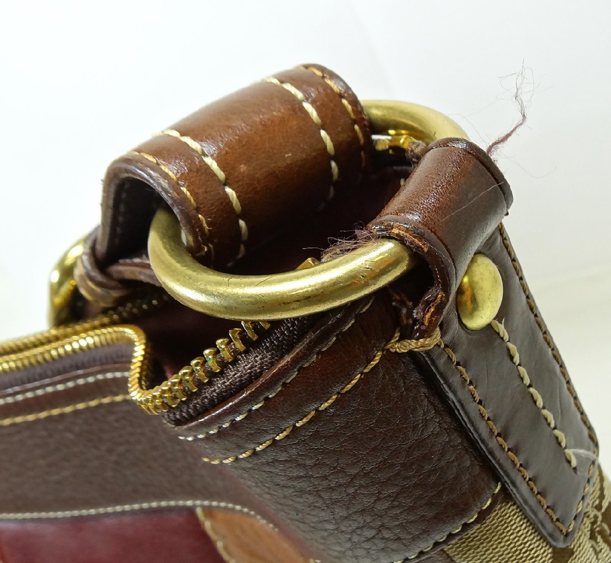 中古 COACH/コーチ ショルダーバッグ パッチワーク 10436 キャンバス 