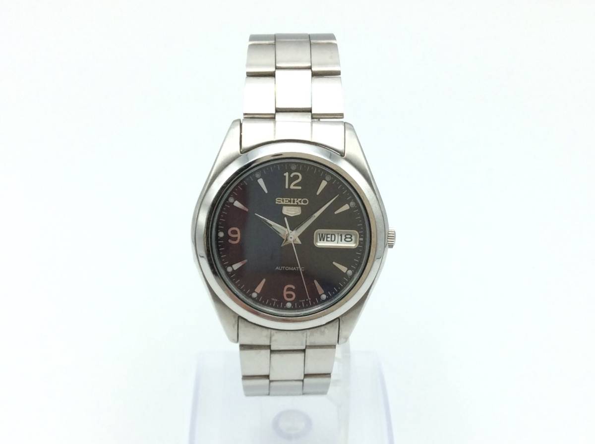 MM49◎ 腕時計 自動巻き 稼働 SEIKO セイコー 5 AUTOMATIC 7S26-0060 デイデイト メンズ 現状品 ◎