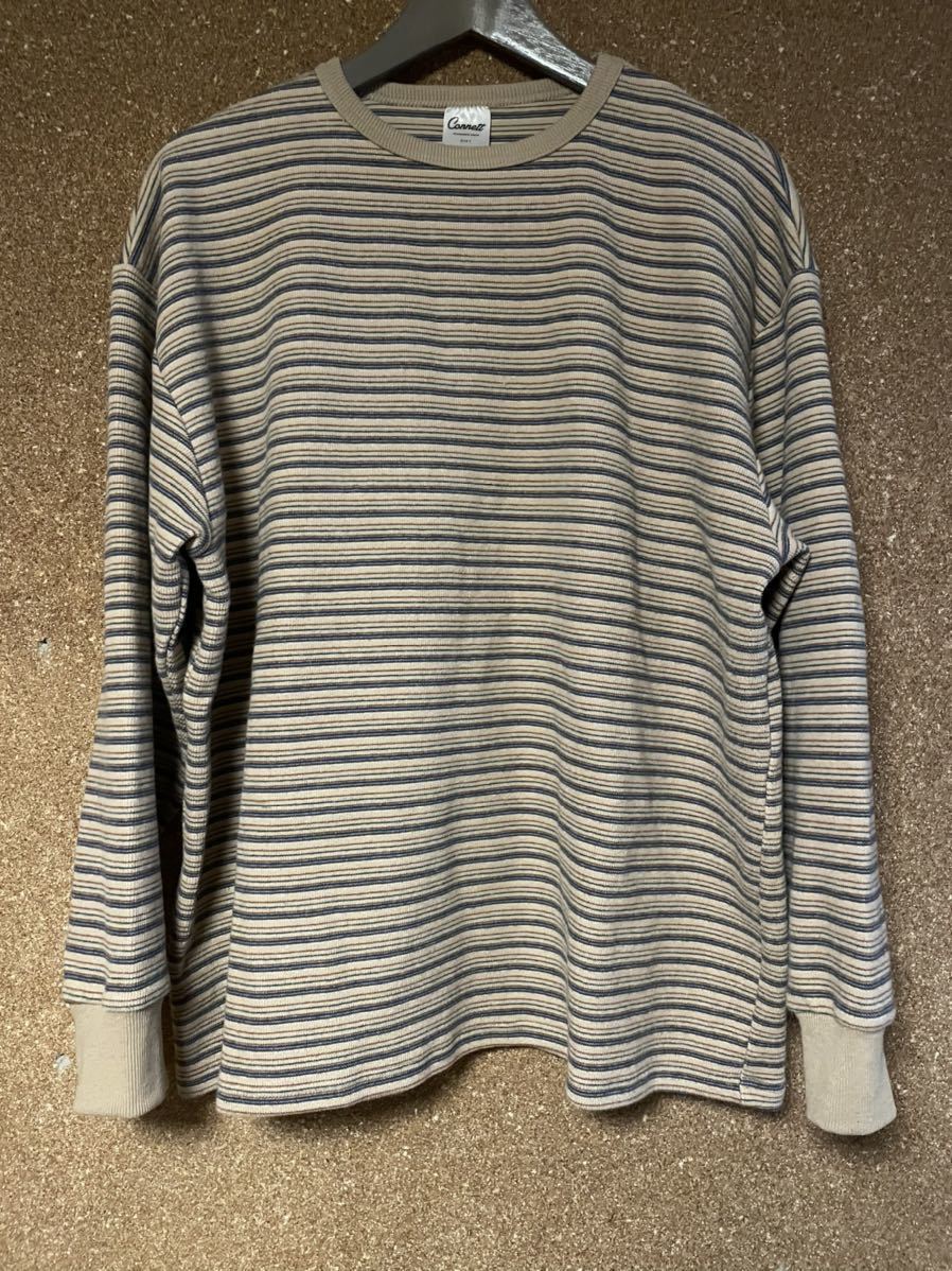 WED STORE Connett Heavy Weight Border LS Tee Oatmeal ボーダー ロン 