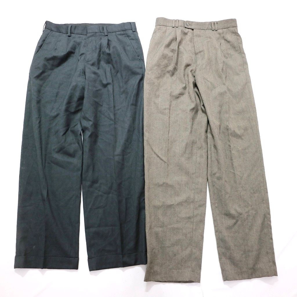 ◎スラックスMIX set 2タック デッドストック 他 (メンズ32) 7枚セット まとめ売り 古着卸 1円スタート 最落なし MJ6048