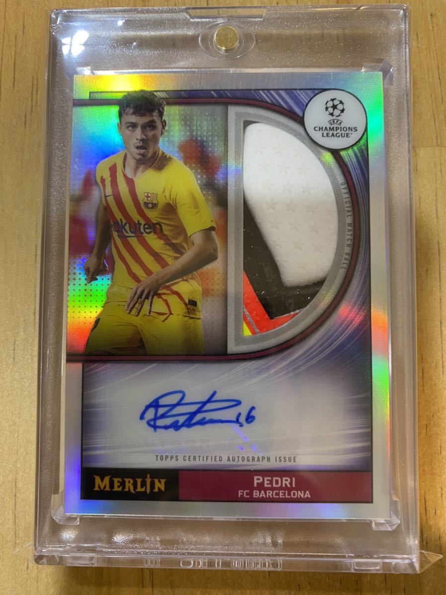 直筆サインカード ペドリ バルセロナ 2021-22 Topps Merlin Chrome