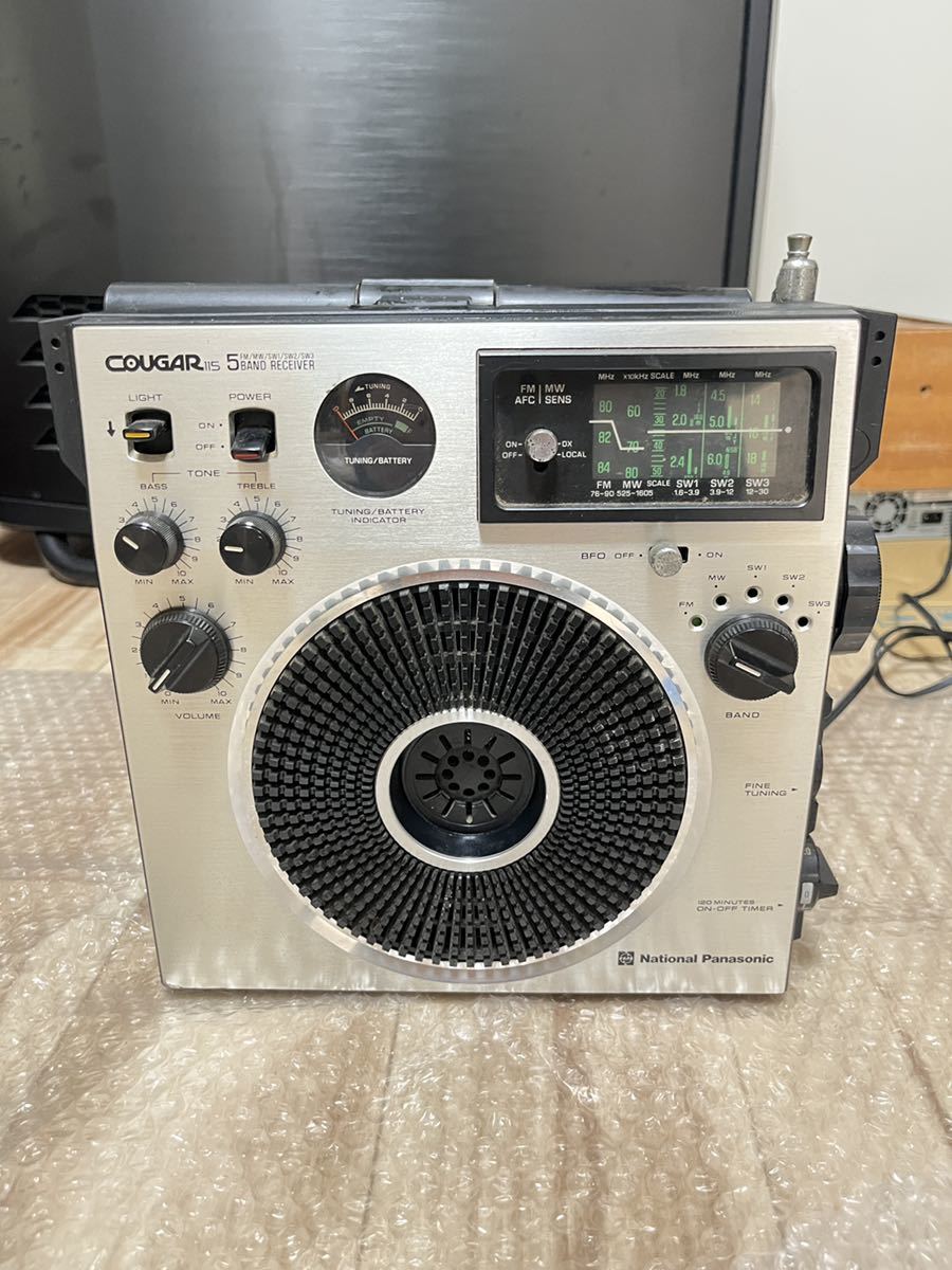 【人気，爆買い】 National ナショナル ラジオ COUGAR 115 クーガ RF-1150 レトロ 通電確認(アンティーク)｜売買されたオークション情報、yahooの商品情報をアーカイブ公開 - オークファン アンティーク