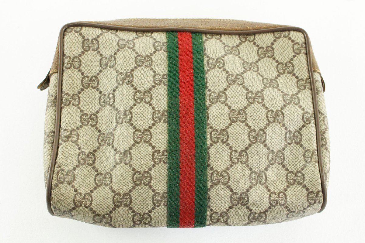 ○【中古・現状品】GUCCI オールドグッチ シェリーライン ポーチ 