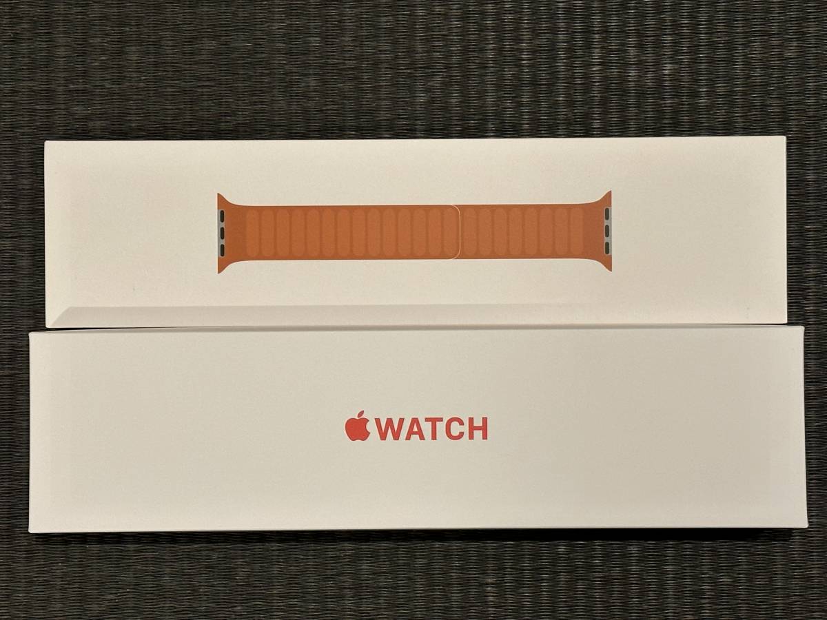 超美品 Apple Watch Series6 GPSモデル 44mm MOOM3J/A PRODUCT RED スポーツバンド ペアリング解除済 純正レザーリンクベルト付き 赤 Watch Apple Series 時計 ネイビー GPS&frasl;40mm