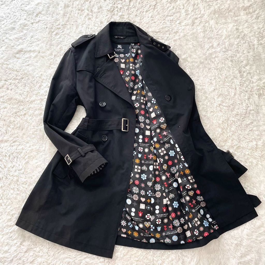 BURBERRY BLACK LABEL トレンチコート Lサイズ ブラックレーベル