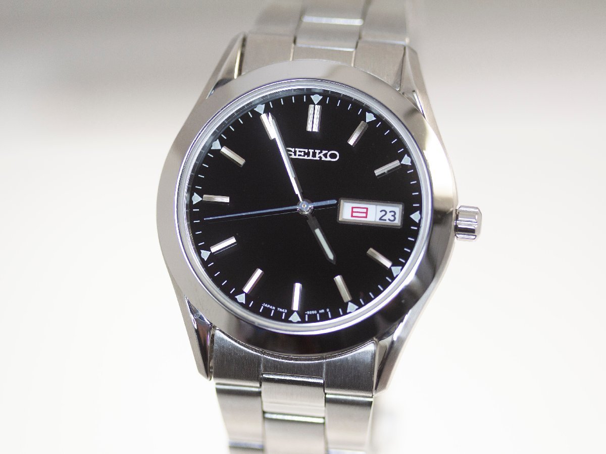 SEIKO セイコー 腕時計 7N43-9080 クォーツ 黒文字盤 中古品 【公式通販】