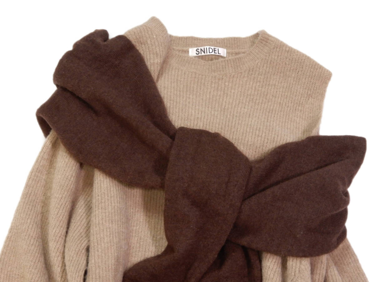 SNIDEL スナイデル 新木優子さん着 ディフォーメーション ニット プル  