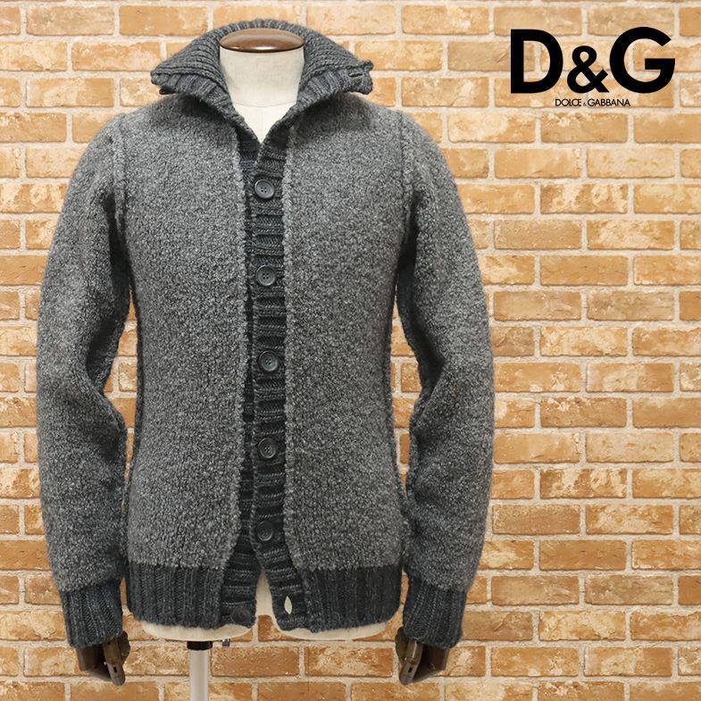 新作入荷，新品 1円/秋冬/D&G/Mサイズ/イタリー製カーディガン RK0341 ウール アルパカ混 ニット 保温 DOLCE&GABBANA アウトレット/グレー/ft208/(セーター)｜売買されたオークション情報、yahooの商品情報をアー 男性用