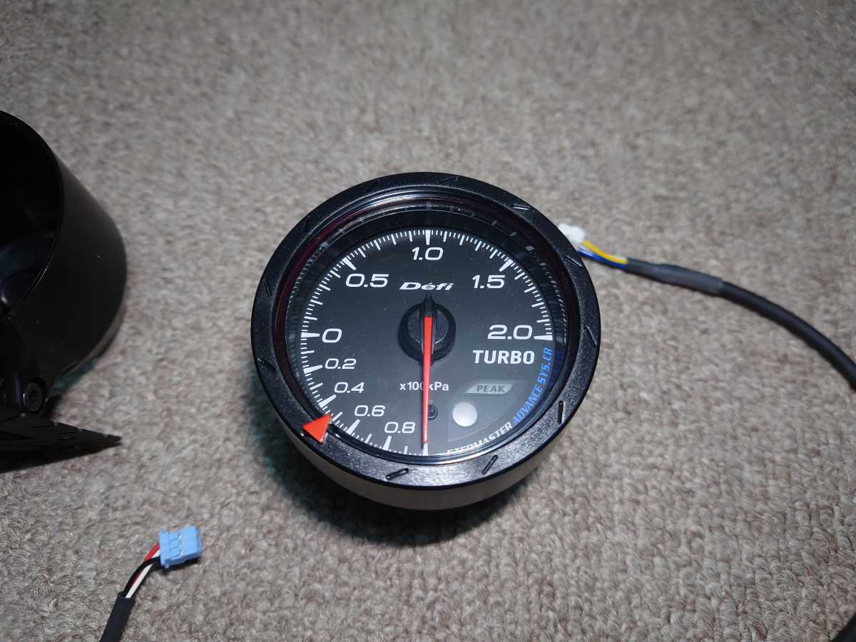 Defi ADVANCE CR ブースト計 ターボ計 2.0 黒文字板 60Φ DF08602 Defi ADVANCE CR ブースト計 ターボ計 2.0 黒文字板 60Φ DF08602
